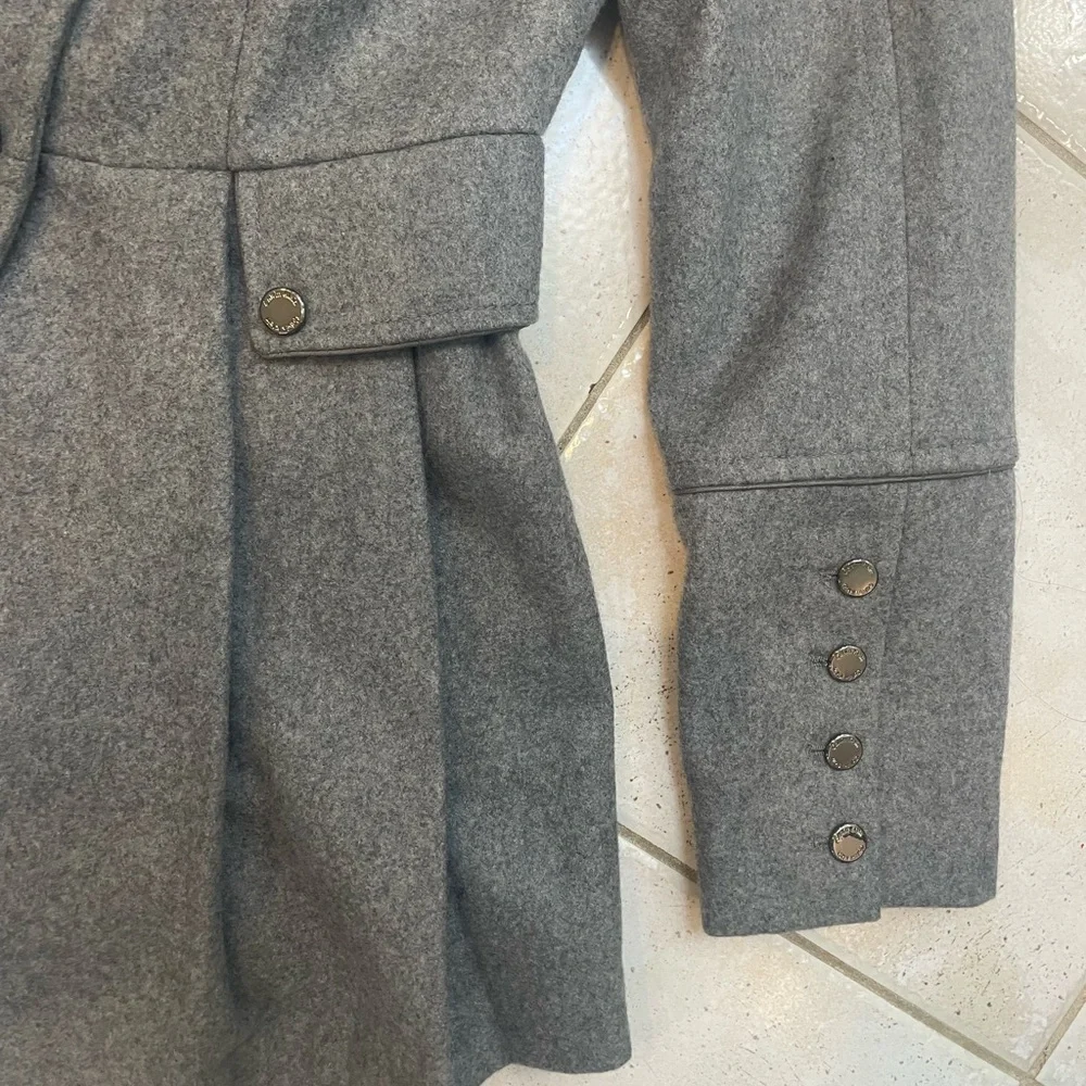 Calvin Klein Charcoal Double-Breasted Pea Coat - Picture 5 of 6